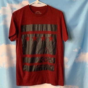 Locked & Loaded- Burgundy Graphic Tee size Small